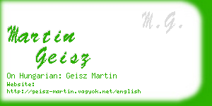 martin geisz business card